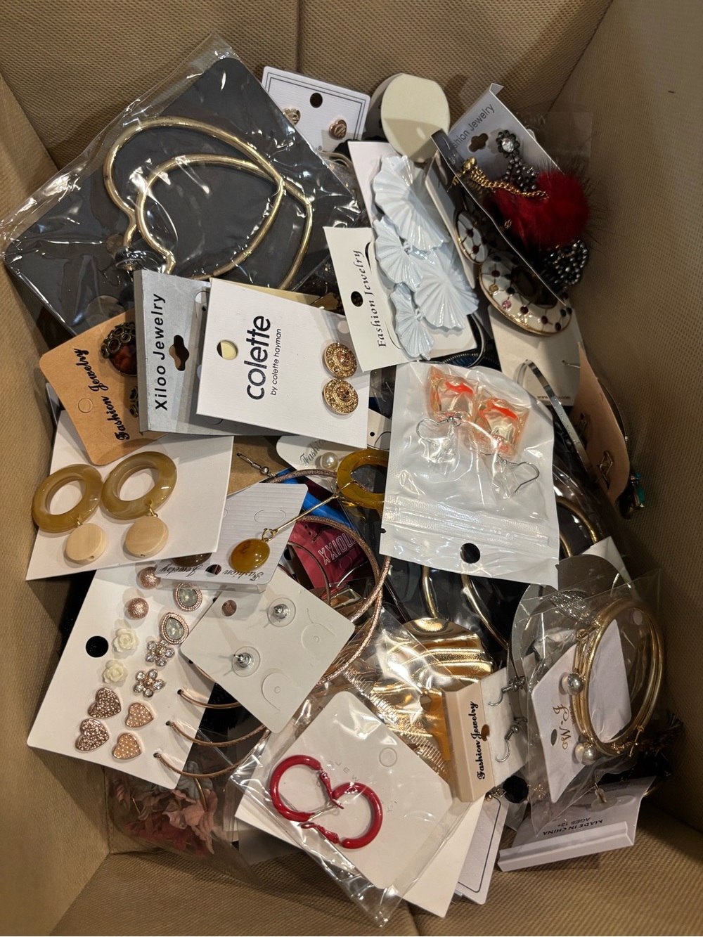 100 piece costume jewelry earring bundle #3